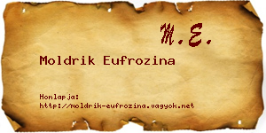 Moldrik Eufrozina névjegykártya